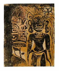タヒチのアイドル、女神ヒナ 作： Paul Gauguin