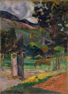 タヒチの風景 作： Paul Gauguin