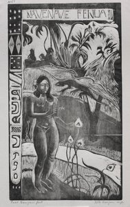 タヒチアンシリーズ：喜びの土地。 作： Paul Gauguin