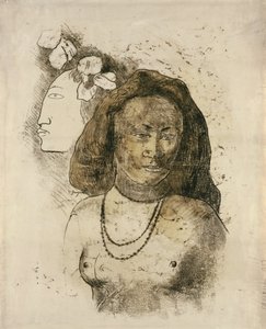 悪霊を持つタヒチの女性LEsprit veille 作： Paul Gauguin