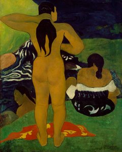 タヒチの女性の入浴、1892年。 作： Paul Gauguin