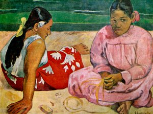 タヒチアンオンザビーチ、1891年1939年。 作： Paul Gauguin