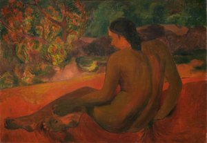 タヒチの女性 作： Paul Gauguin
