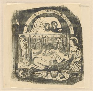 Te Atua (神々) 小皿 [recto] 作： Paul Gauguin