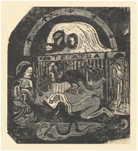Te Atua The Gods Small Plate、1895 年以降。 作： Paul Gauguin