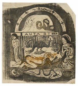 テ・アトゥア（神）、後期木版画組曲より 作： Paul Gauguin