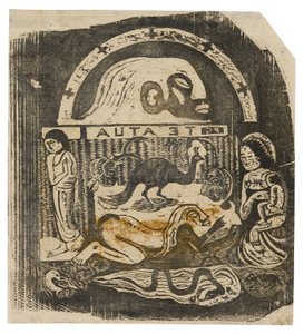 テ・アトゥア（神）、後期木版画組曲より 作： Paul Gauguin
