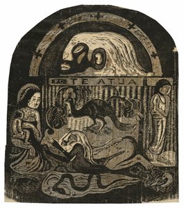 テ・アトゥア（神）、後期木版画組曲より 作： Paul Gauguin
