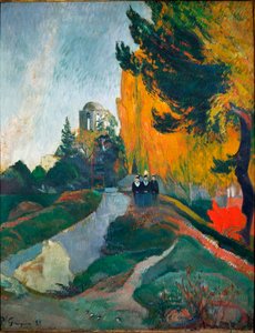 The Alyscamps, detail (Oil on canvas 作： Paul Gauguin