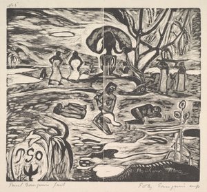神の日、1894-95。 作： Paul Gauguin