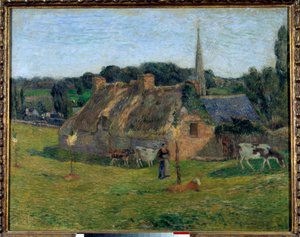 DeroutLollichonフィールドとポンタヴァン教会 作： Paul Gauguin