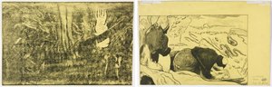 The Devil Speaks (Mahna No Varua Ino) (直訳); 服を洗う女性（裏面） 作： Paul Gauguin