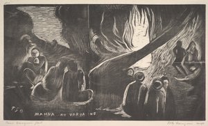 悪魔は話す、1893-94。 作： Paul Gauguin
