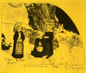 海の戯曲、ブルターニュ、ヴォルピーニ組曲より: Dessins lithographiques, 1889., 1889. 作： Paul Gauguin