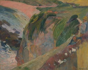 崖の上のフラジオレット奏者 作： Paul Gauguin
