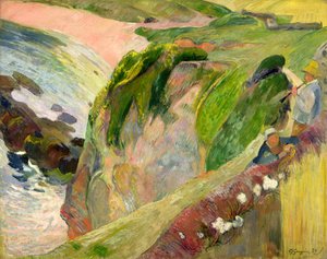 崖の上のフラジオレット奏者 作： Paul Gauguin
