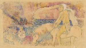 ポニー、c。 1902年。 作： Paul Gauguin