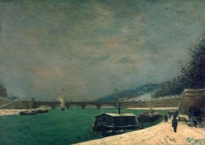 1875年、イエナ橋近くのセーヌ川。 作： Paul Gauguin