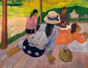 シエスタ、1892-94年 作： Paul Gauguin