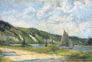 ラブイユの断崖、1884年 作： Paul Gauguin