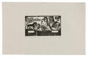 3 人、マスク、キツネ、鳥、Le sourire のヘッドピース 作： Paul Gauguin