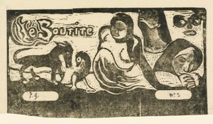 1895年以降のLe Sourire Title of the Smileのタイトルページ。 作： Paul Gauguin