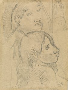 2 人のマルケサス人 [裏面]、c. 1902年。 作： Paul Gauguin