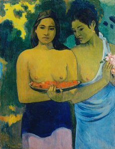 二人のタヒチアン女性 作： Paul Gauguin