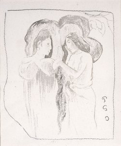 2人のタヒチ女性、1894年頃 作： Paul Gauguin