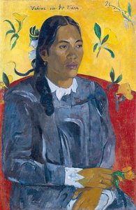 花を持つ女性の母。 作： Paul Gauguin