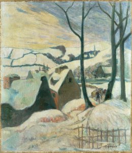 雪の中の村 作： Paul Gauguin