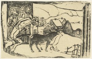 ブルターニュの沿道神社 (Le calvaire Breton) 作： Paul Gauguin