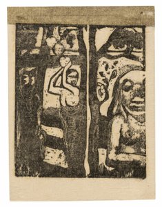 果物とオビリを摘む女 作： Paul Gauguin