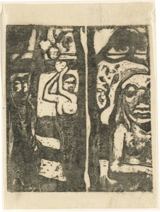 果物を摘む女と野蛮人 作： Paul Gauguin
