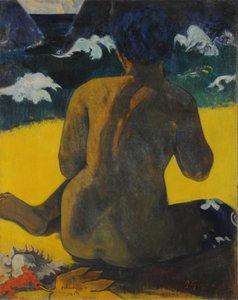 ビーチでの女性 作： Paul Gauguin