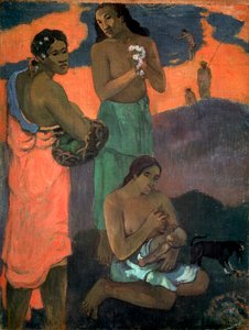 海辺の女たち母性、1899 作： Paul Gauguin