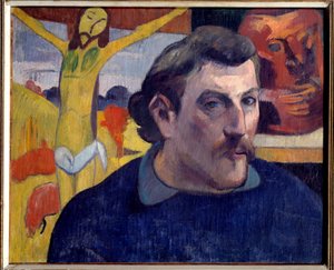 黄色いキリストの自画像。ポール・ゴーギャン（1848-1903）の絵画 作： Paul Gauguin