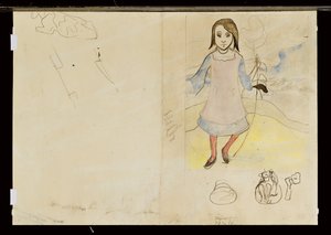 若い女の子、1889 作： Paul Gauguin