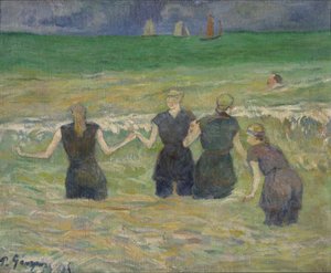 ポール・ゴーギャン（1848-1903）による絵画「入浴する若い女性」1885年国立西洋美術館、東京 作： Paul Gauguin