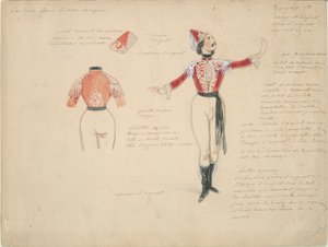 男性ジプシーのための衣装研究 作： Paul Gavarni