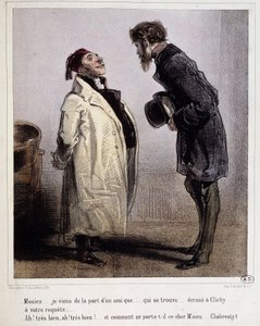 債務者と債権者《カートゥーン・ド・ガヴァルニ》1840年頃 作： Paul Gavarni