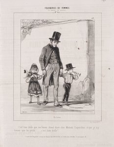 Fourberies de Femmes：感情の問題では、1842年。 作： Paul Gavarni