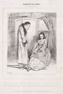 Fourberies de Femmes：感情の問題では、1842年。 作： Paul Gavarni