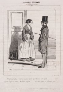 Fourberies de Femmes：感情の問題では、1842年。 作： Paul Gavarni
