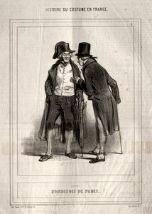 フランスの衣装の歴史: パリのブルジョア 作： Paul Gavarni