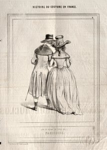 フランスの衣装の歴史：パリジャン、1843年。 作： Paul Gavarni