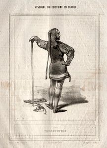 フランスの衣装の歴史：Tormentor、1843年。 作： Paul Gavarni