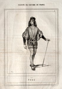 フランスのコスチュームの歴史：ページ、1843。 作： Paul Gavarni