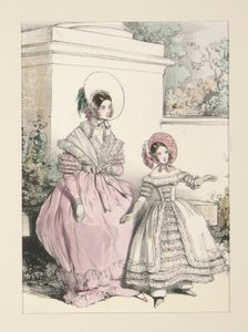 1838 年 7 月。Surat のシフォン ドレス。