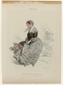 アーティスト、田舎のトイレ、1840 年 9 月: モードの人相学。 作： Paul Gavarni